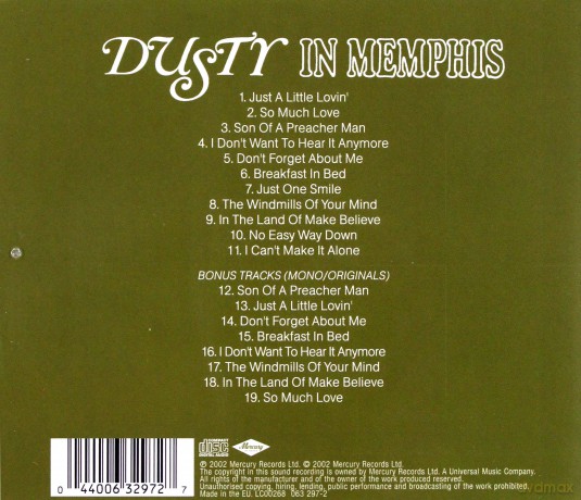 Dusty Springfield: Dusty In Memphis [CD]