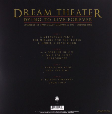 Dream Theater: Dying To Live Forever - Milwaukee 1993 V [2xWinyl]