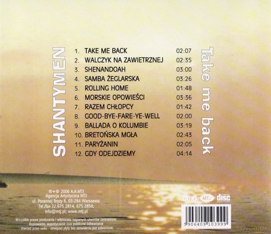 Shantymen: Take me back [CD]