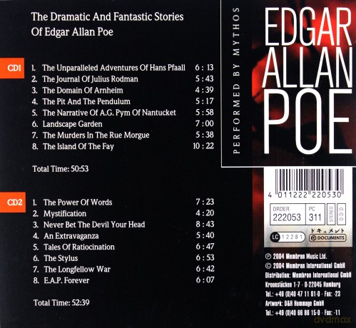 Mythos: Edgar Allan Poe - The Dramatic And Fantastic Stories (digipack) [2CD]
