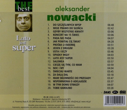 Aleksander Nowacki: The Best - Lato Jest Super [CD]