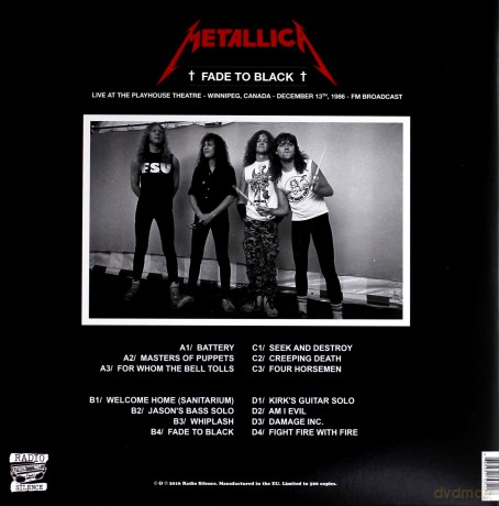 Metallica: Fade To Black - Live At The Playhouse Theatre 1986 [2xWinyl]