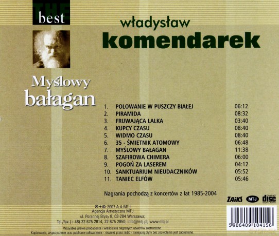 Władysław Komendarek: The Best - Myślowy Bałagan [CD]