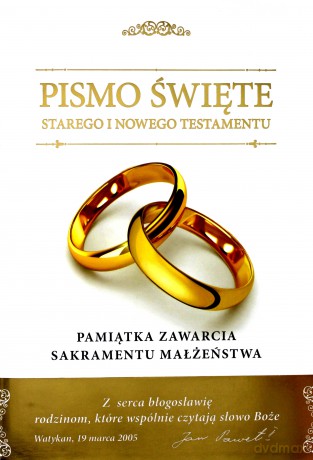 Biblia domowa 2017 Pamiątka Sakramentu Małżeństwa [KSIĄŻKA]