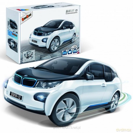 BMW i3 6802-1 napęd pull-back biało-niebieski [KLOCKI]