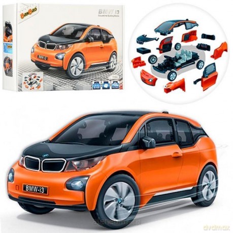 BMW i3 6802-2 napęd pull-back pomarańczowy [KLOCKI]
