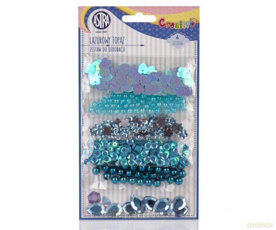Cekiny mix Lazurowy topaz