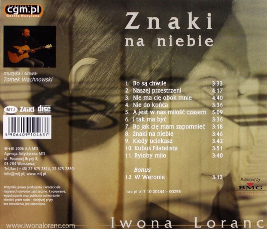 Iwona Loranc: Znaki na niebie [CD]