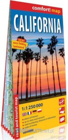 Comfort!map California. Road and tourist map