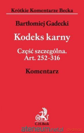 Kodeks karny. Część szczególna Art. 252-316 [KSIĄŻKA]