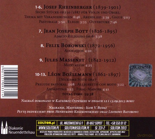 Muzyka romantyczna w Katedrze Oliwskiej [CD]