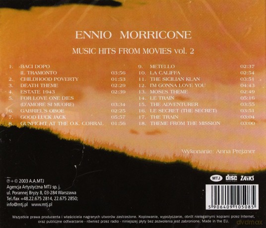 Ennio Morricone: Music Hits From Movies 2 [CD]