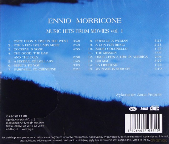 Ennio Morricone: Music Hits From Movies 1 [CD]