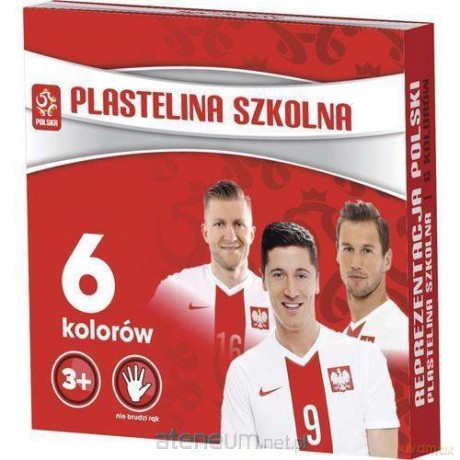 Plastelina szkolna PZPN 6 kolorów