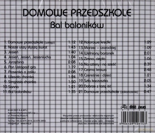 Domowe Przedszkole: Bal baloników [CD]