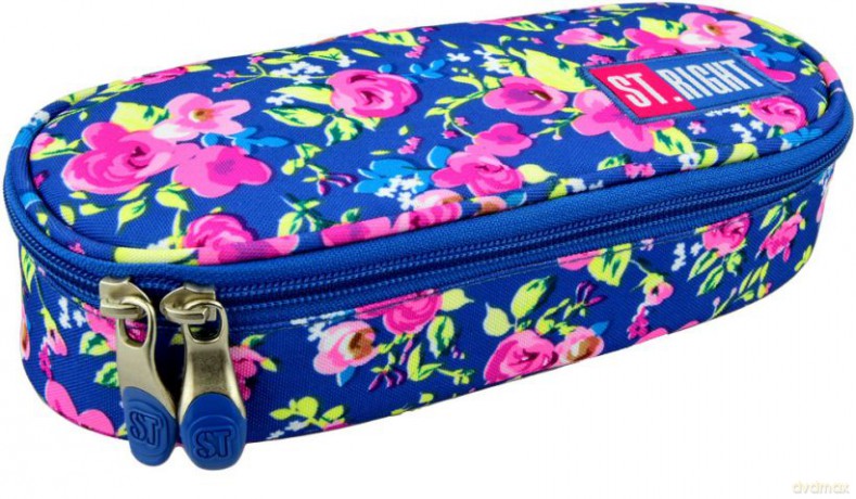 Piórnik saszetka Flowers navy blue