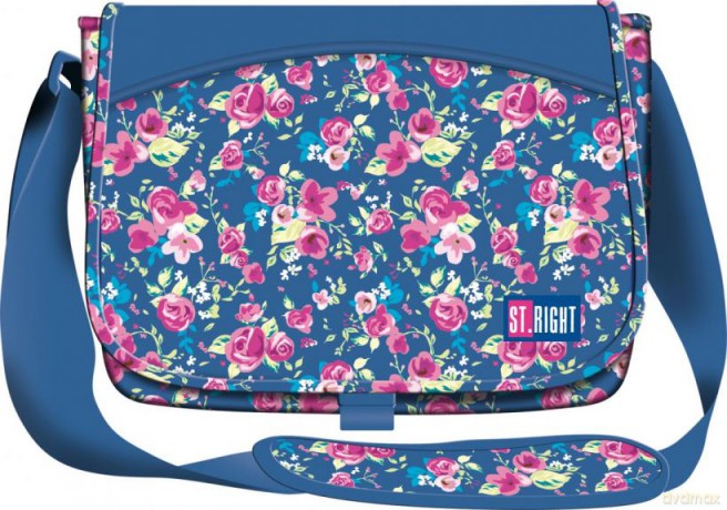 Torba na ramię flowers navy blue