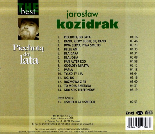 Jarosław Kozidrak: The Best - Piechotą Do Lata [CD]