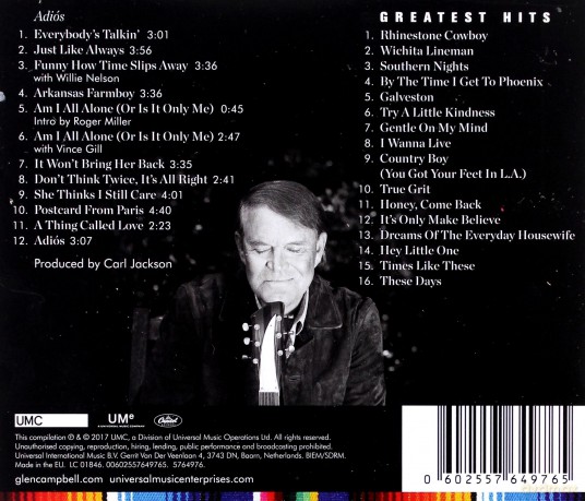 Glen Campbell: Adios [2CD]