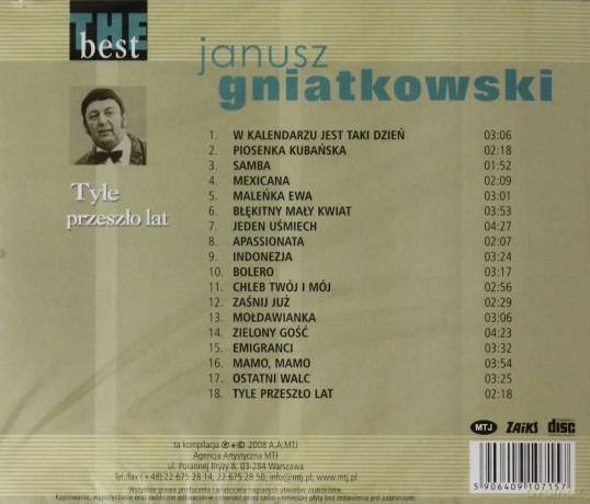 Janusz Gniatkowski: The Best - Tyle Przeszło Lat [CD]