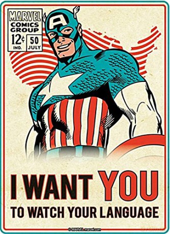 Marvel: Captain America A5 Metal Wall Sign