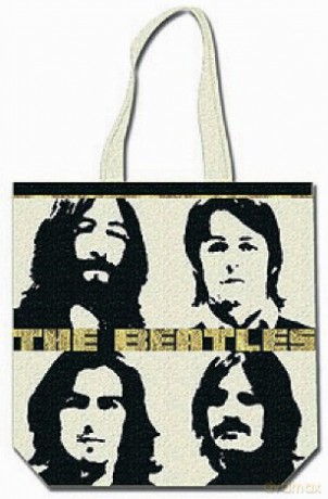 The Beatles: Four Heads With Gold Logo