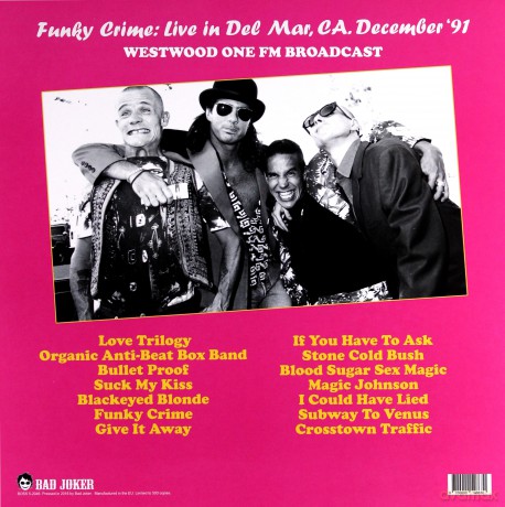 Red Hot Chili Peppers: Funky Crime: Live In Der Mar Ca December 91 Westwood One Fm Broadcast [Winyl]