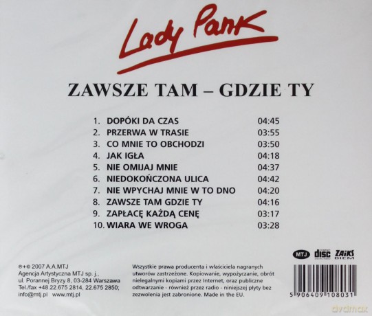 Lady Pank: Zawsze tam - gdzie ty [CD]