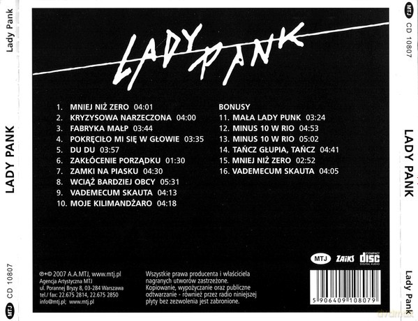 Lady Pank: Lady Pank + Bonusy [CD]