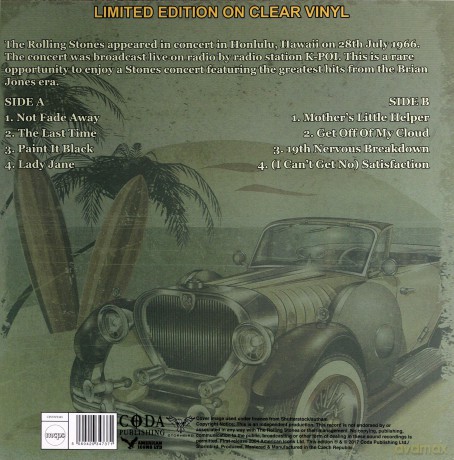 The Rolling Stones: Hawaii - The Classic Broadcast 1966 (Clear) [Winyl]
