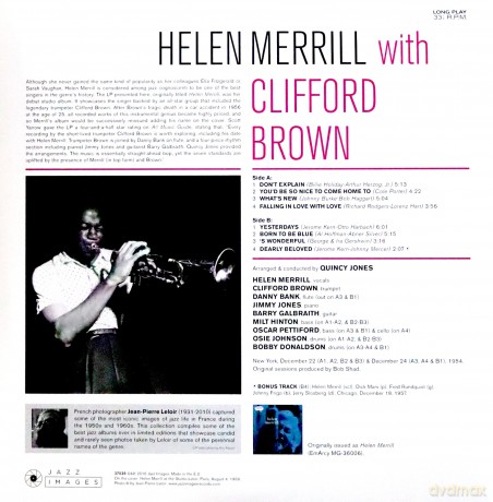 Helen Merrill & Clifford Brown: Helen Merrill With Clifford Brown [Winyl]
