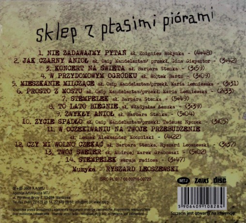 Sklep Z Ptasimi Piórami: Stempelek (digipack) [CD]