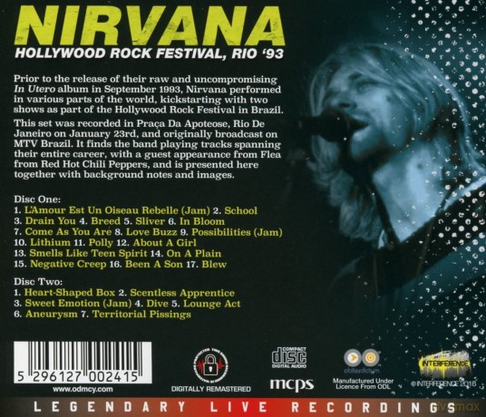 Nirvana: Hollywood Rock Festival. Rio 93 [2CD]