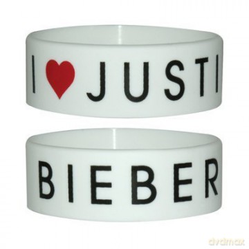 Justin Bieber: I Heart Rubber Wristband