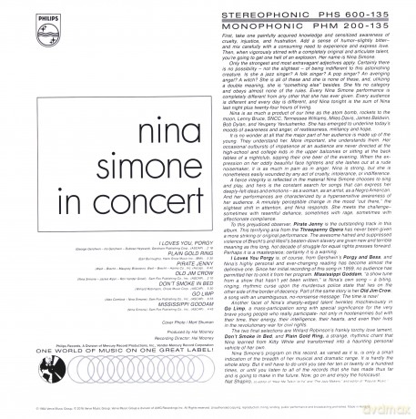 Nina Simone: In Concert [Winyl]
