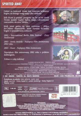 Studio Ghibli: Spirited Away. W krainie bogów [DVD]