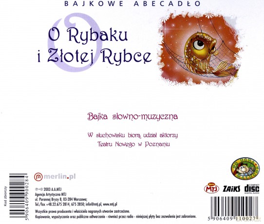 O Rybaku i Złotej Rybce [AUDIOBOOK] [CD]