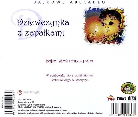 Dziewczynka z zapałkami [AUDIOBOOK] [CD]