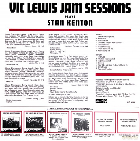 Vic Lewis: Jam Sessions Volume 7: 1948-1954 - Plays Stan Kenton [Winyl]