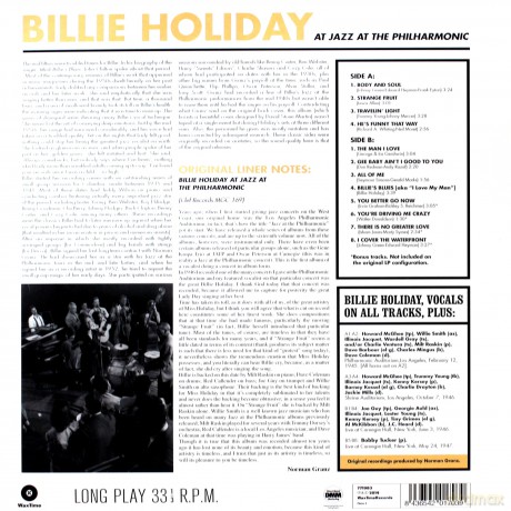 Billie Holiday: Jazz At The Philharmonic [Winyl]