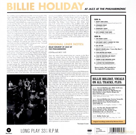 Billie Holiday: Jazz At The Philharmonic [Winyl]