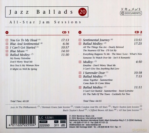All Star Jam Sessions: Jazz Ballads [2CD]