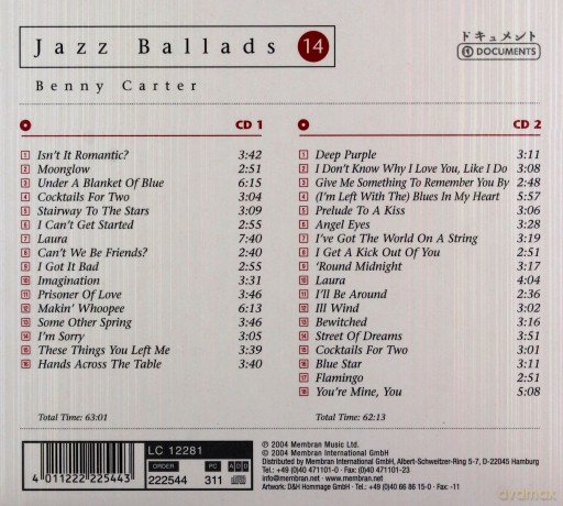 Benny Carter: Jazz Ballads [2CD]