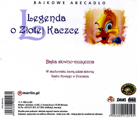 Legenda o Złotej Kaczce [AUDIOBOOK] [CD]