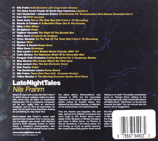 Late Night Tales - Nils Frahm [CD]