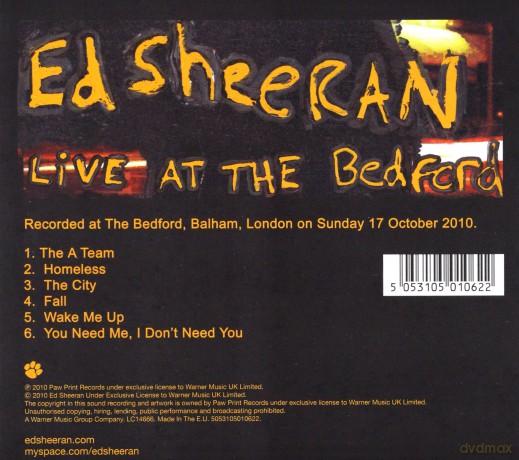 Ed Sheeran: Live At The Bedford [CD]