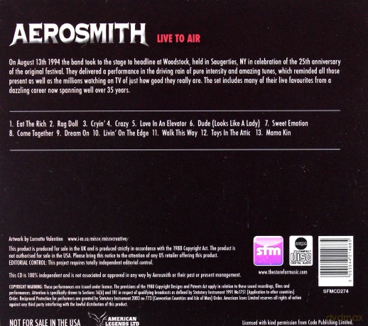 Aerosmith: Live To Air [CD]