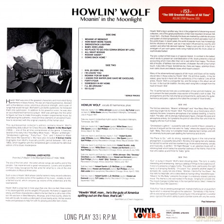 Howlin Wolf: Moanin In The Moonlight + 4 Bonus Tracks [Winyl]