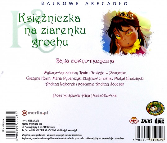 Księżniczka na ziarenku grochu [AUDIOBOOK] [CD]