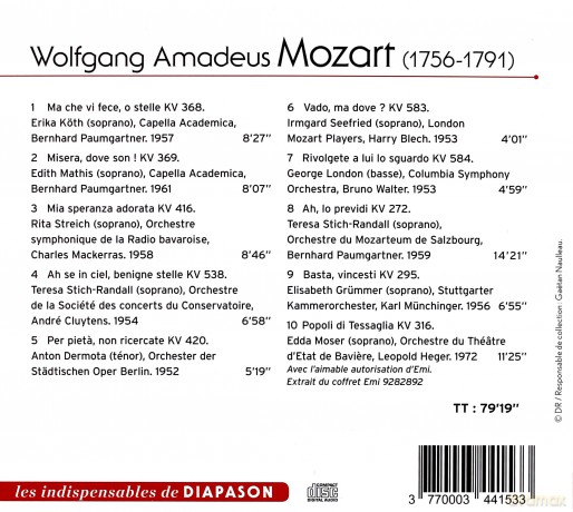 Streich & Koyh & Andre Cluytens: Mozart - Arias-Cosi Fan Tutte-The Magic Flute [CD]